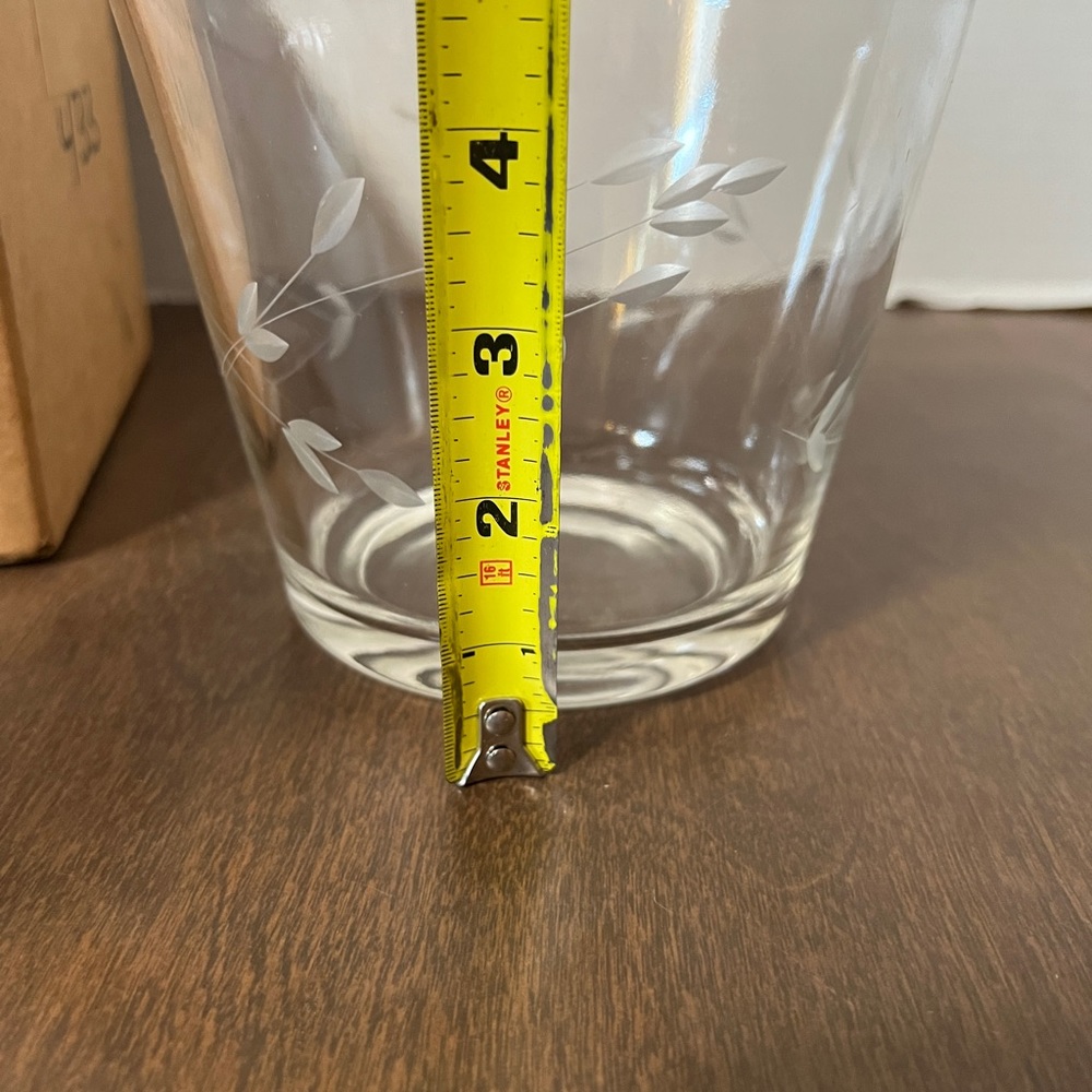 Princess house heritage floral small ice bucket with box Roughly 5" Tall Smooth - Picture 3 of 11